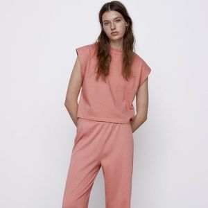 Zara Flowy Wide Leg Pants Set